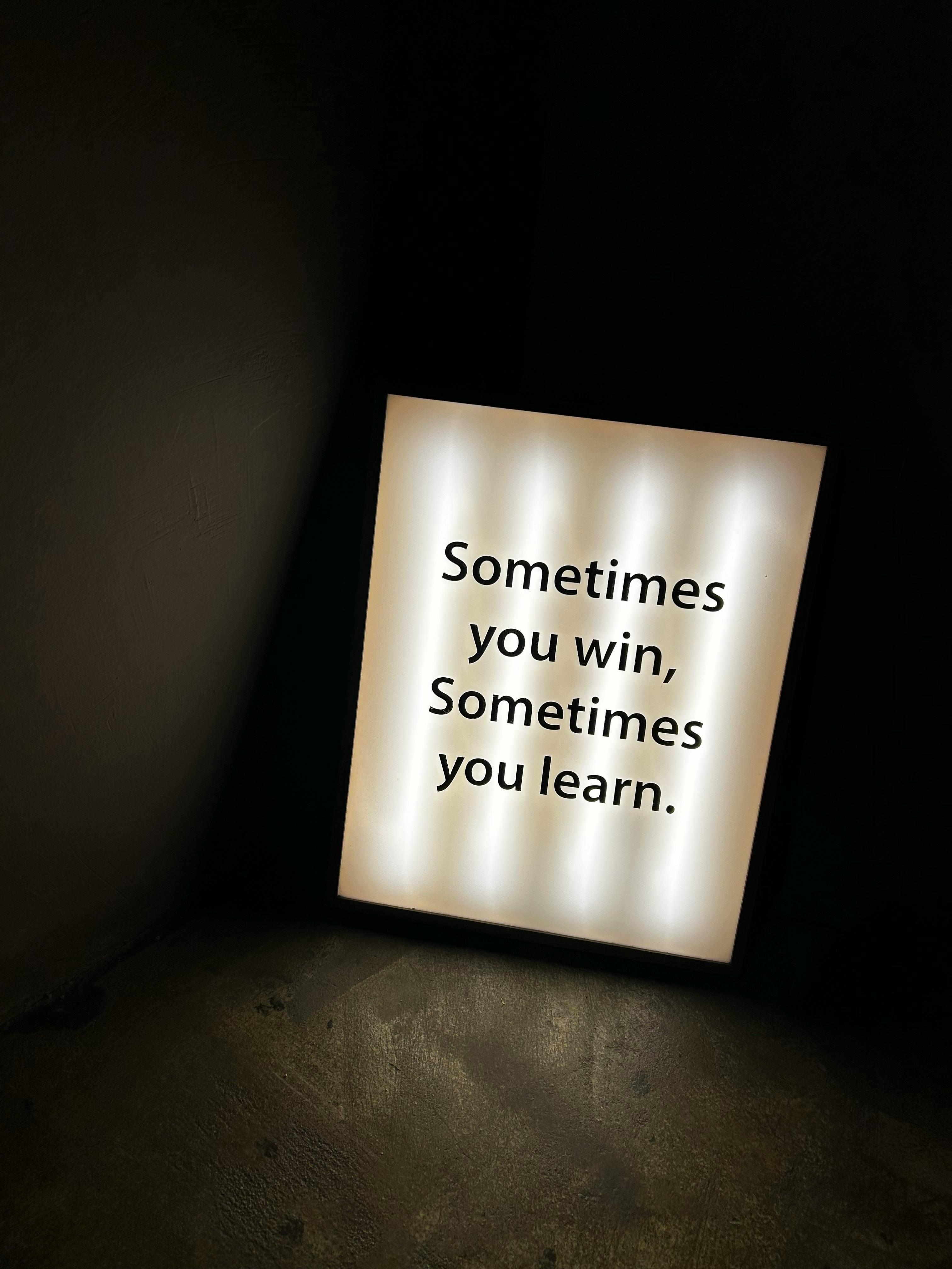 failure is the key to high performance